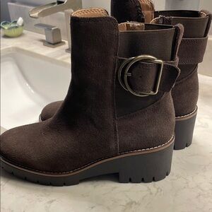Brown Suede Ankle Boots